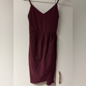 Lulus burgundy cocktail dress. Worn once. XXS